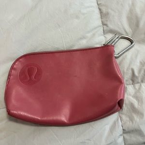 Pink Lululemon pouch with clamp